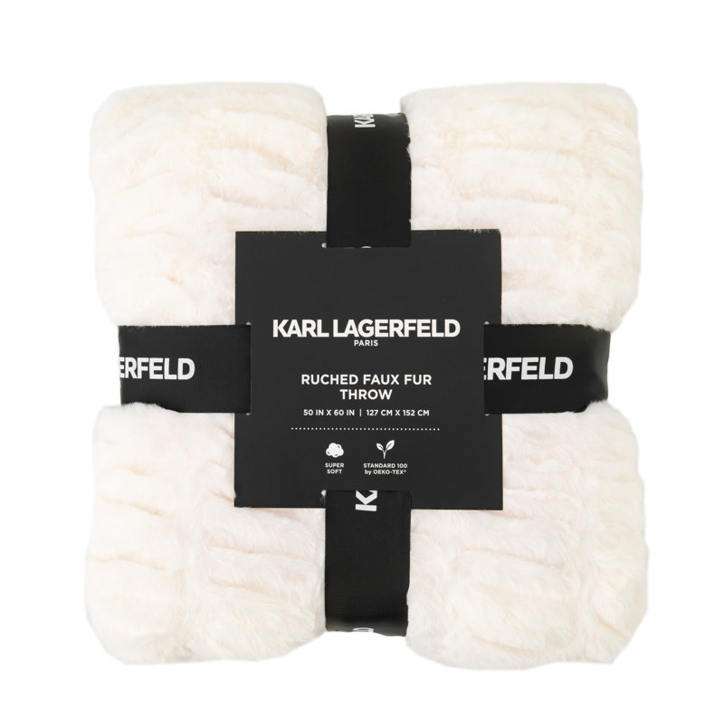 1-NWT shops KARL LANGERFELD PARIS PLUSH BLANKET